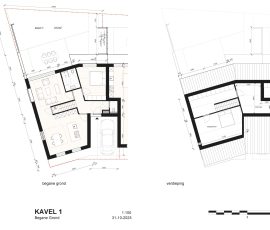 Voorbeeld plattegrond woning kavel 1